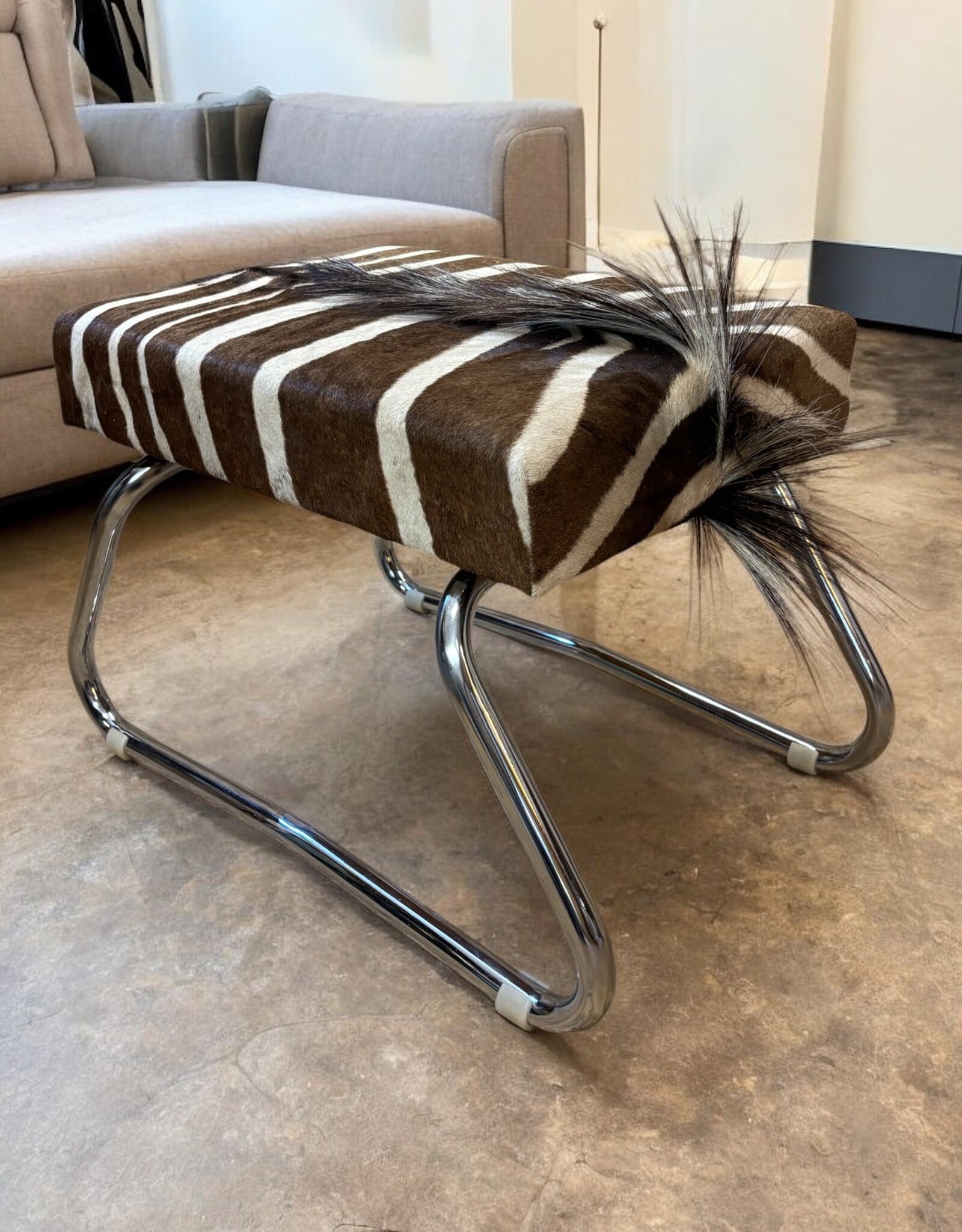 Zebra Hocker SAFARI, Klapphocker