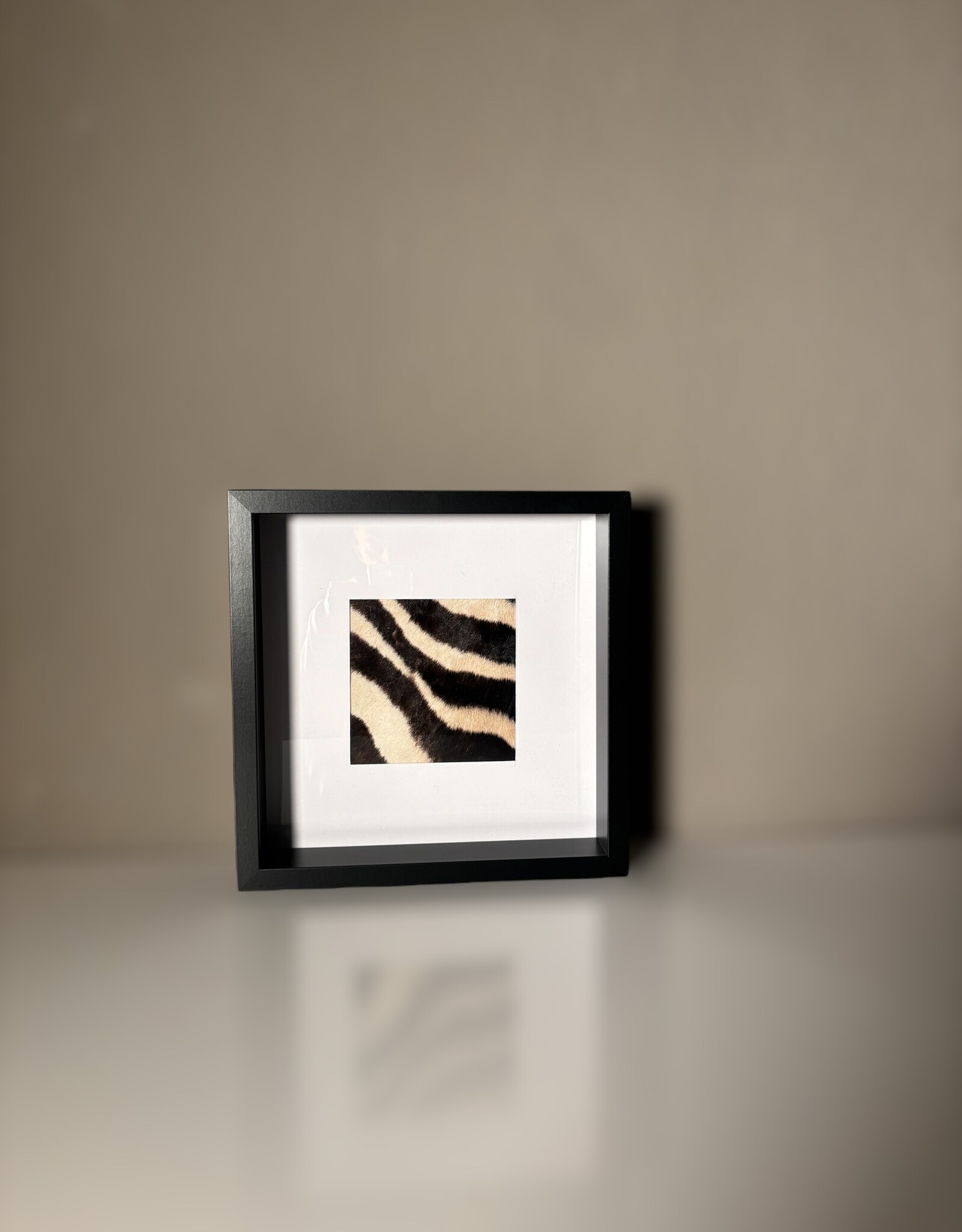 Black Frame with Genuine Zebra Hide – Elegant & Unique