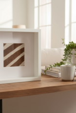 Weißer Bilderrahmen mit echtem Zebrafell – stilvoll & einzigartig 27cm x 27cm - Copy