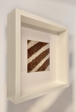 Weißer Bilderrahmen mit echtem Zebrafell – stilvoll & einzigartig 27cm x 27cm - Copy