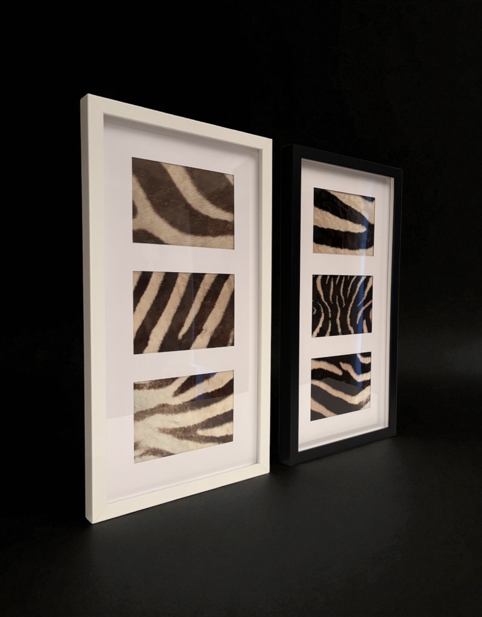 Black Frame with Genuine Zebra Hide – Elegant & Unique