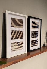 Black Frame with Genuine Zebra Hide – Elegant & Unique