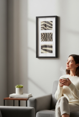 Black Frame with Genuine Zebra Hide – Elegant & Unique