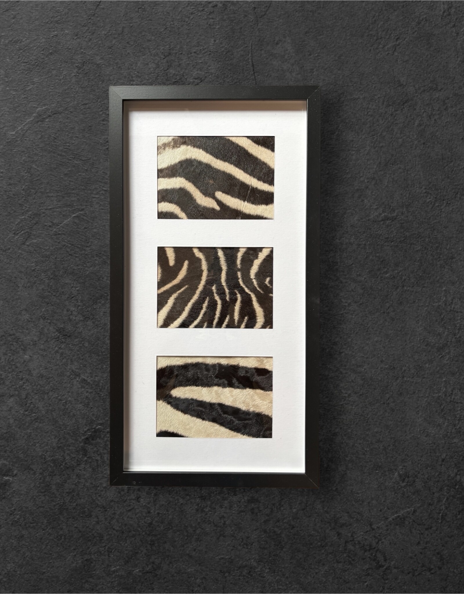 Black Frame with Genuine Zebra Hide – Elegant & Unique