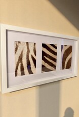 White Frame with Genuine Zebra Hide – Elegant & Unique