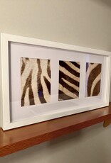 White Frame with Genuine Zebra Hide – Elegant & Unique