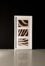 Weißer 3er Bilderrahmen mit echtem Zebrafell – stilvoll & einzigartig 57cm x 30cm