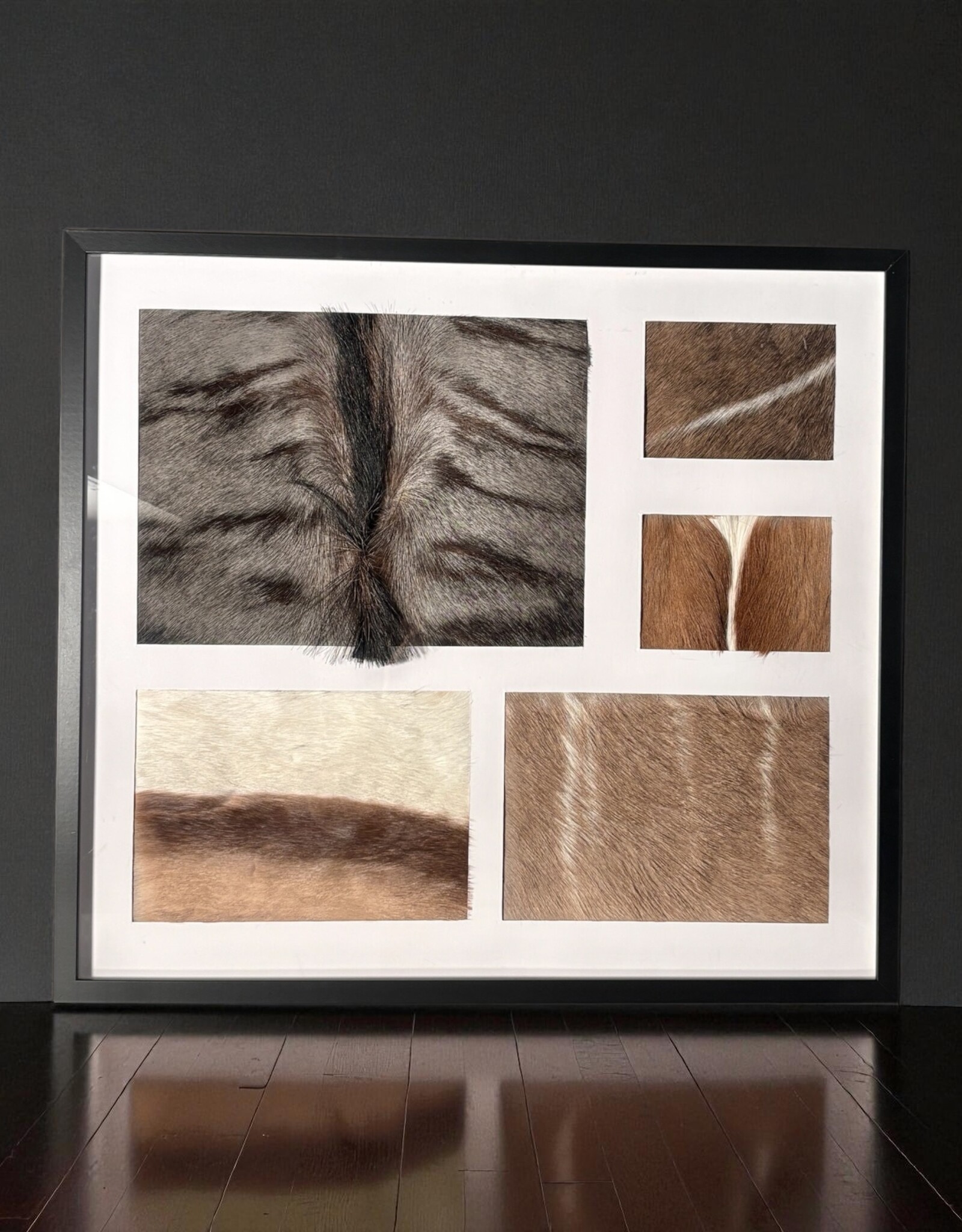 African Hide Art – Unique Piece of Springbok, Kudu & Gnu