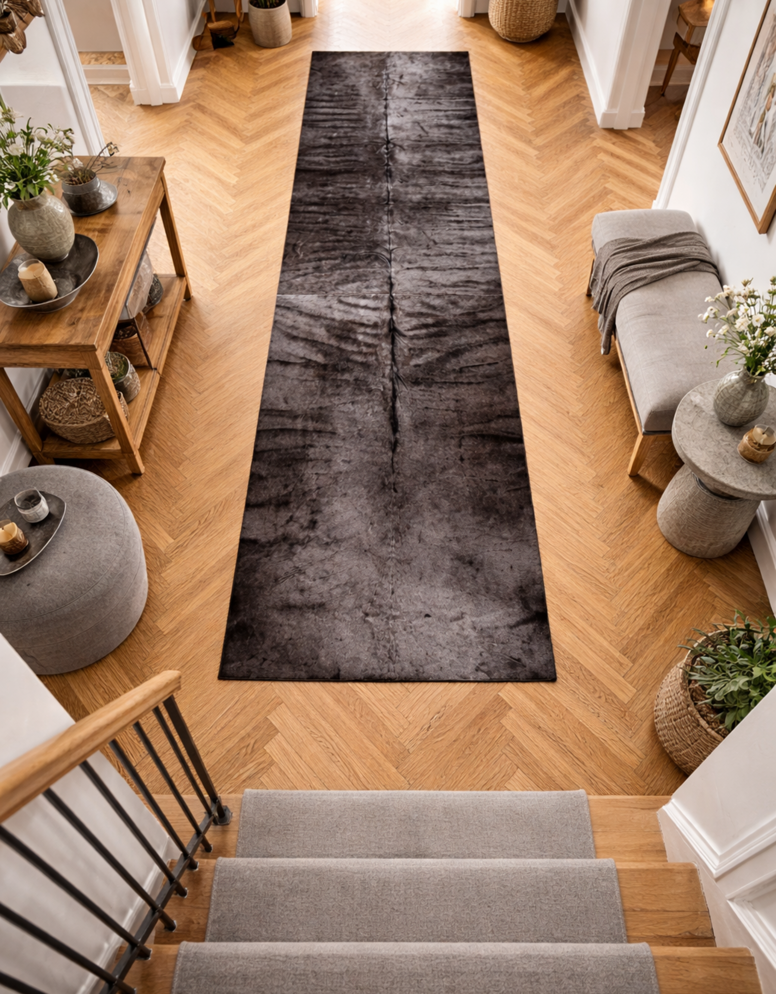 Gnufell Läufer aus zwei Gnufellen gefertigt