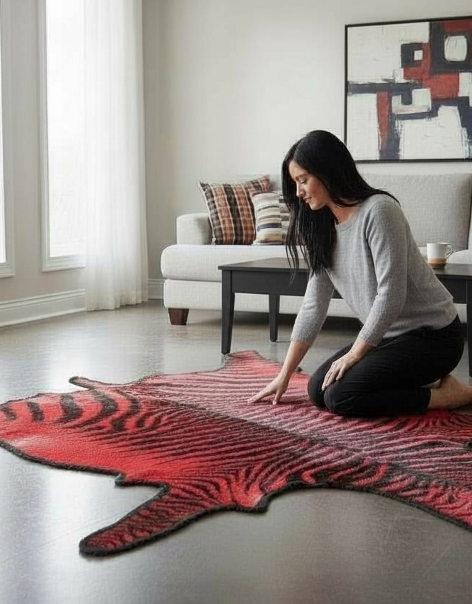 Zebra Fur RED LOUNGE M281