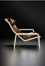 Designer armchair with stool covered with genuine Nguni furFinnish mid-centre Pulkka armchair with footstool by Ilmari Lappalainen for Asko, 1960s, set of 2