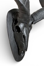 Majestätische Kuduhörner Wanddeko – große matte schwarze Kuduhörner 95 cm, moderne Wandskulptur, afrikanisches Designobjekt