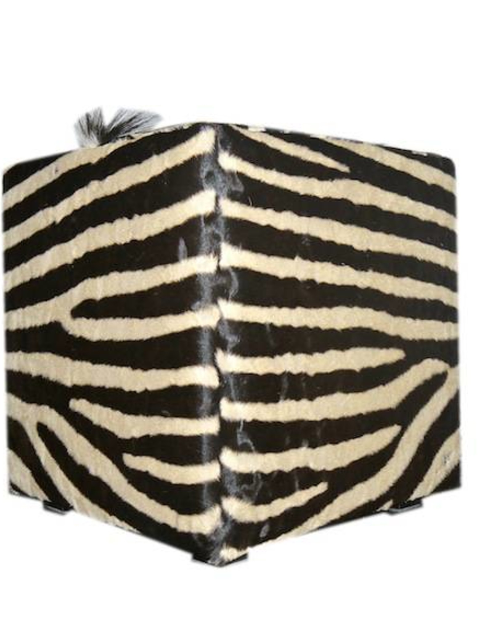 Zebrafell Hocker CUBE