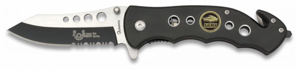 Albanoix Folding knife black fast opening