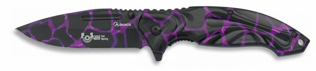 Albanoix folding Knife Purple Fast Opening