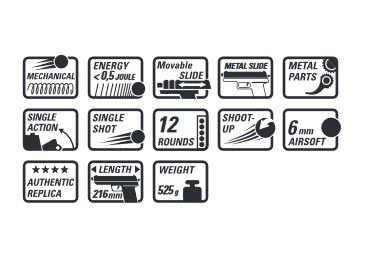 Beretta M92 FS - Federdruck - 0,50 Joule