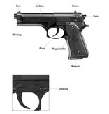 Beretta M92 FS - pressione della molla - 0,50 joule