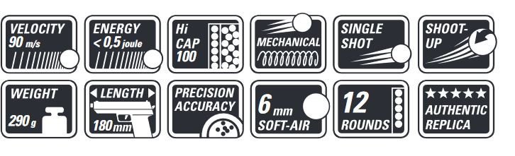 Walther P99 - nacisk sprężyny - 0,50 dżuli