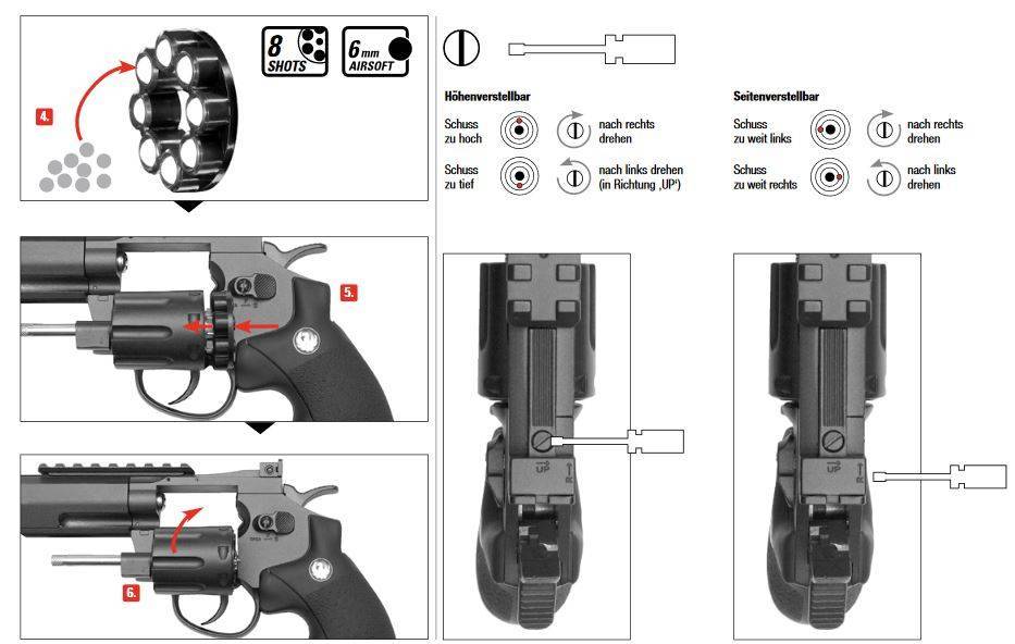 Ruger Superhawk 8 cali - Co2 - czarny - 4,0 dżuli