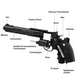 Ruger Superhawk 8 cali - Co2 - srebrny - 4,0 dżuli
