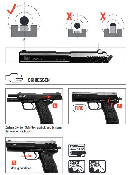 H&K USP Compact GBB - 1.0 Joule - BK