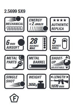 Elite Force SX9 Spring Sniper Rifle - 1,30 Joule - BK