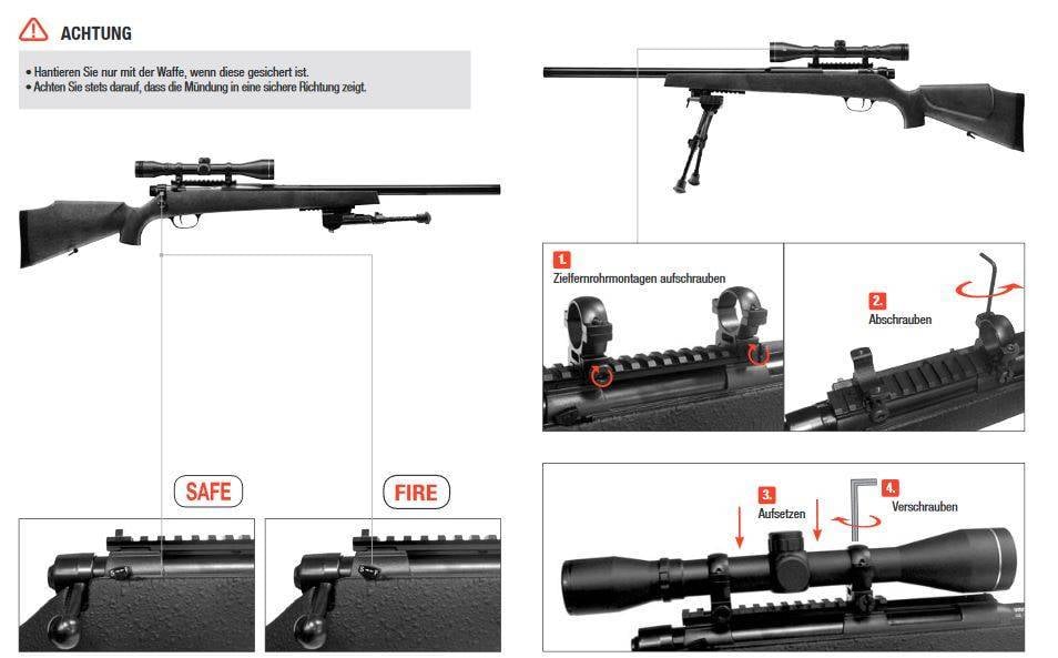 Elite Force SX9 Spring Sniper Rifle - 1.30 Joule - BK