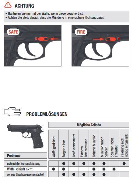 Beretta M9 World Defender - Federdruck - 0,50 Joule