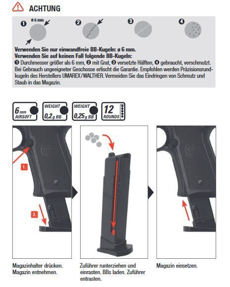 Beretta M9 World Defender - pressione della molla - 0,50 joule