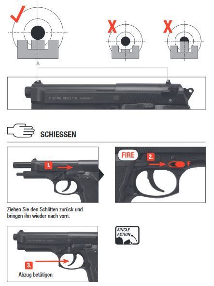 Beretta M9 World Defender - spring pressure - 0.50 joules