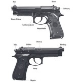 Beretta M9 GBB - 1,50 joules - BK