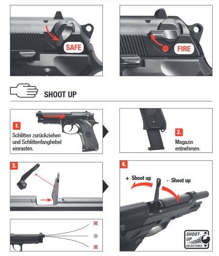 Beretta M9 GBB - 1,50 dżuli - BK