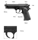 Beretta M92 FS HME - pression du ressort - 0,50 joules