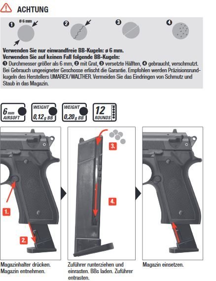 Beretta M92 FS HME - pression du ressort - 0,50 joules