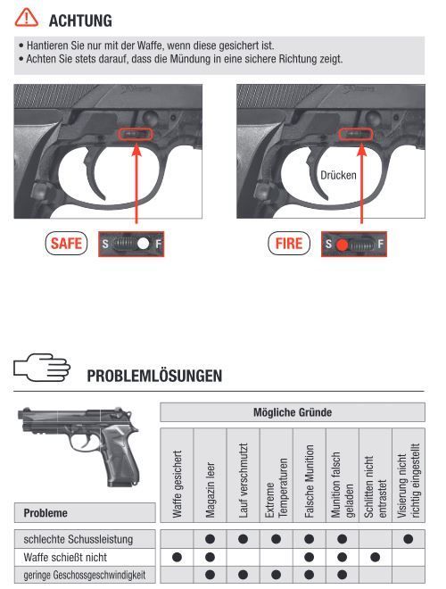 Beretta 90 Duas - pressão de mola - 0,50 joules