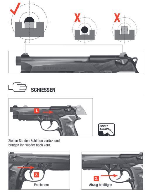 Beretta 90 Dos - presión de resorte - 0,50 julios