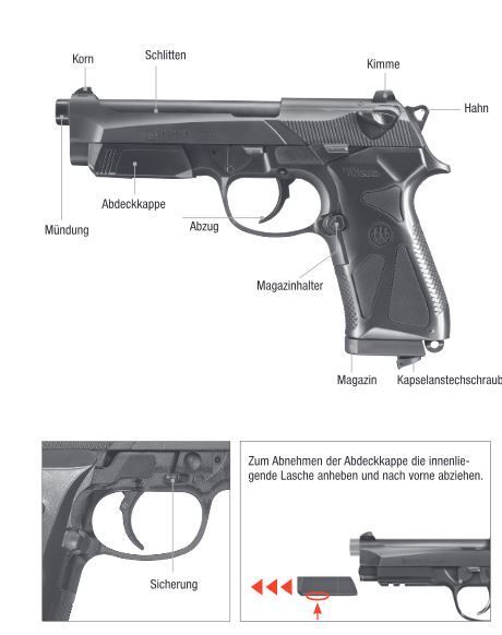 Beretta 90 Due Co2 NBB - 1,80 joule