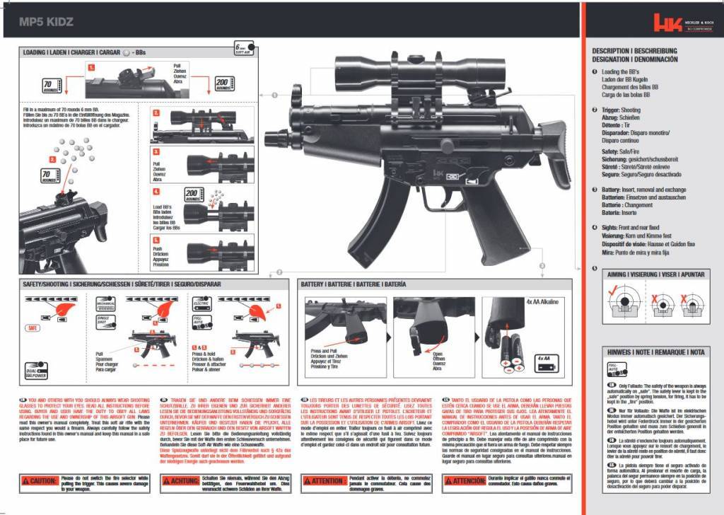 H&K MP5 Kidz Dual Power - 0,08 Joule - BK