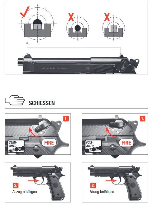 Beretta M92 A1 Tático AEP - 0,50 joules