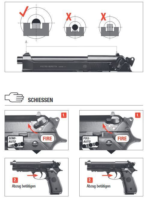 Beretta M92 A1 tattico AEP - 0,50 joule