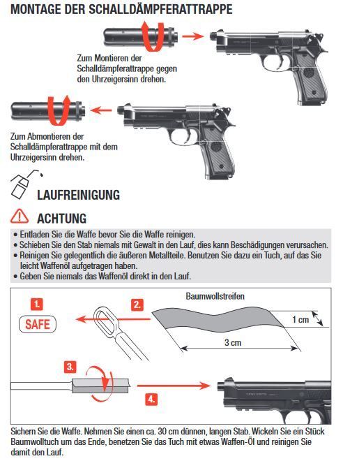 Beretta M92 A1 Tático AEP - 0,50 joules