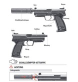 H&K USP Tactical AEP - 0,50 dżula - BK