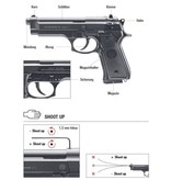 Beretta M92 FS Co2 NBB – 1,60 dżula – BK