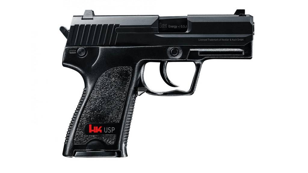 H&K USP Compact - pressione della molla - 0,50 joule - BK