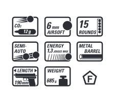 Beretta APX Co2 GBB - 1,40 julios