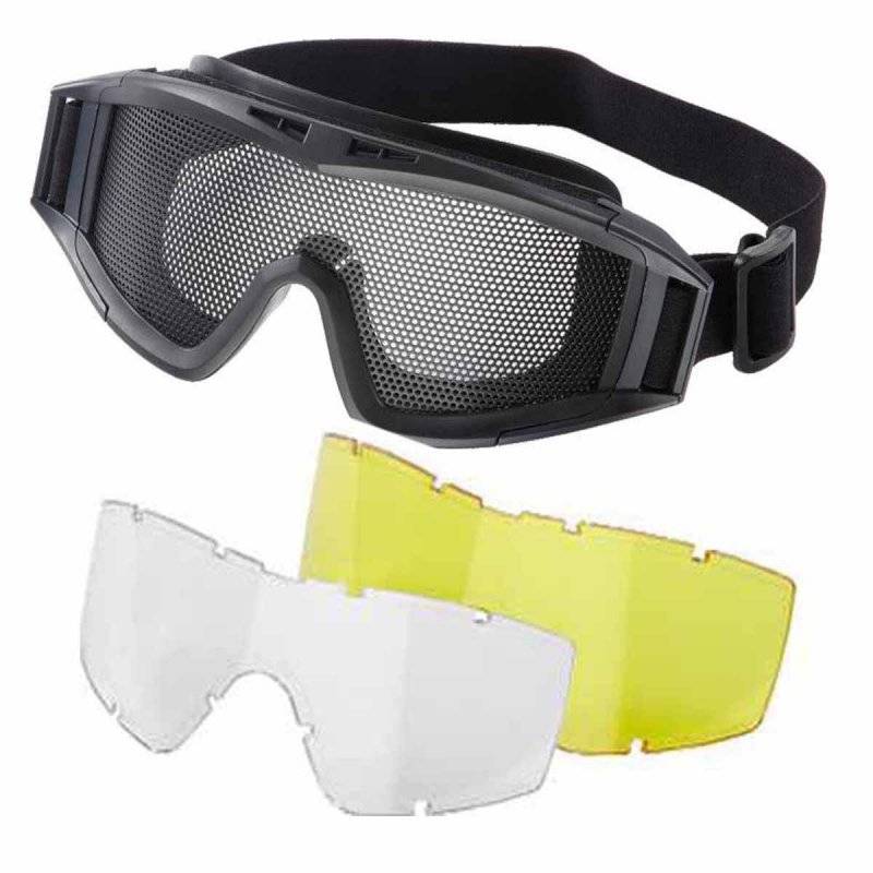 Elite Force Óculos MG300 AirSoft com 3 lentes intercambiáveis