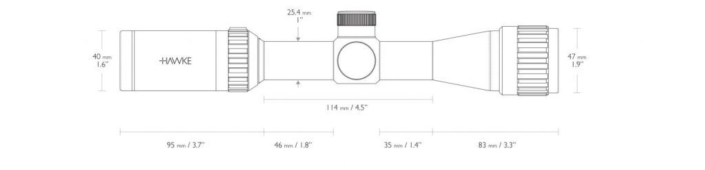 Hawke Vantage 2-7×32 AO Mil Dot IR