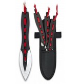 Albanoix Coltello da lancio - 3 pezzi - nero / rosso