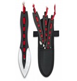 Albanoix Throwing knive - 3 pc - black/red