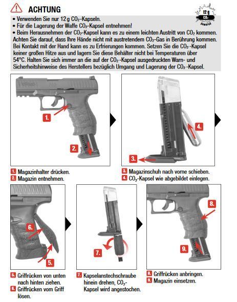 Walther Real Action Marker - Co2 RAM T4E PPQ M2 5,0 Joule - Kal. 43